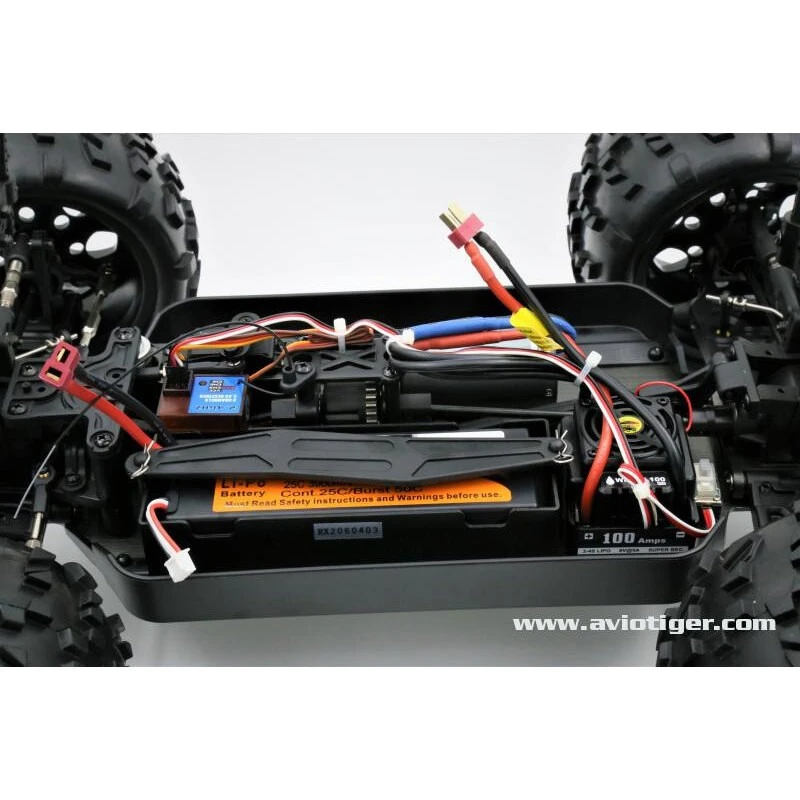 BLACKBULL Buggy Rc Carbone Bull Monster 1/8 Ep Bruhsless - immagine 9