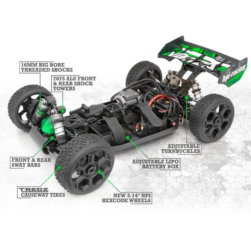 HPI Racing Buggy Rc Flusso Buggy Vorza S - immagine 16