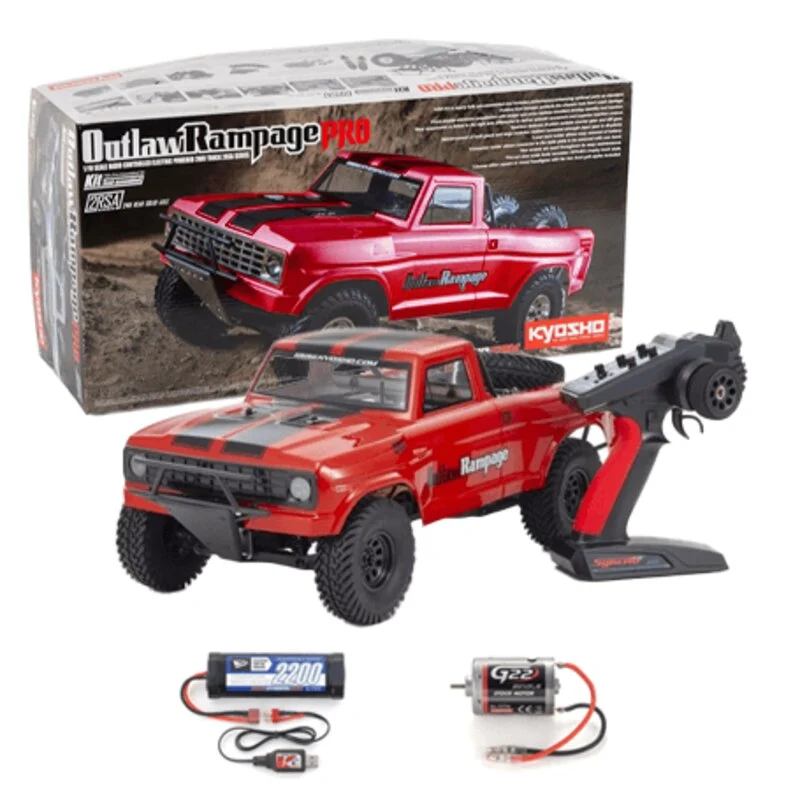Crawler Rc Kyosho Outlaw Rampage Pro 1:10 RC EP Readyset - T1 Rosso