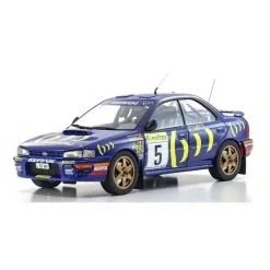RC Auto Kyosho 1:18 Subaru Impreza Carlos Sainz Vincitore Monte Carlo 1995 Nr.5