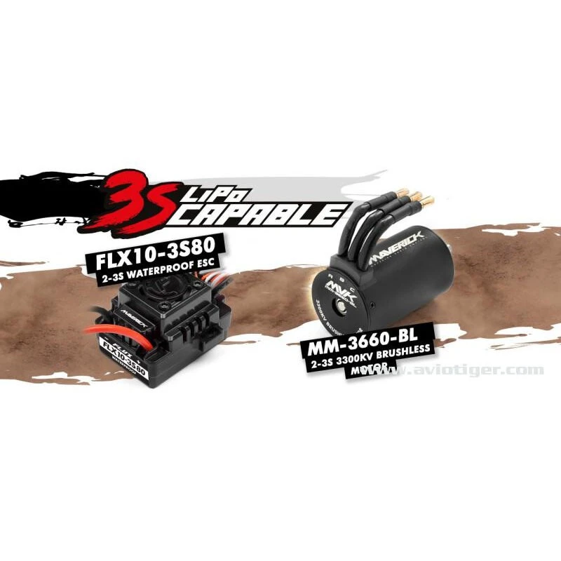 Maverick Buggy Rc Quantum Mt 1/10 4x4 Flusso Argento - immagine 4