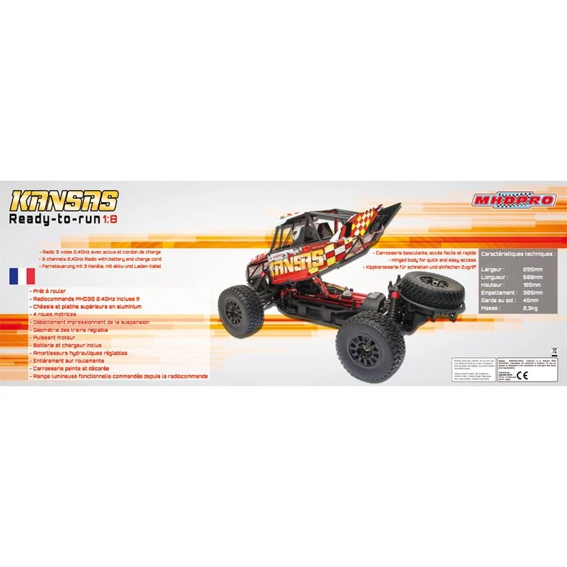 MHDPRO Buggy Rc Elettrico Kansas Desert Buggy RTR BL - immagine 2