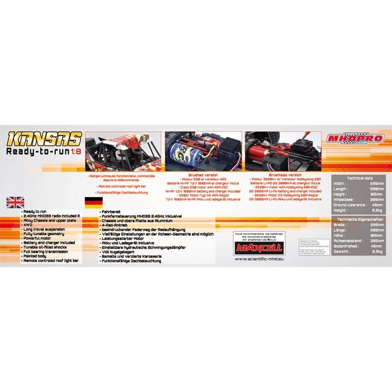 MHDPRO Buggy Rc Elettrico Kansas Desert Buggy RTR BL - immagine 3