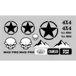 MHDPRO Crawler Rc Elettrico Mini Crawler 4WD Hard Top Blanc