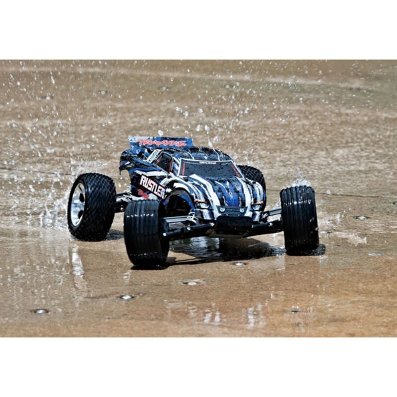 Traxxas Rustler 4x2 Spazzolato Con Batteria / Caricabatterie - immagine 6