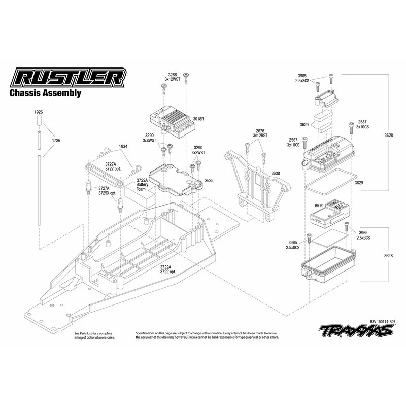 Traxxas Rustler 4x2 Spazzolato Con Batteria / Caricabatterie - immagine 8