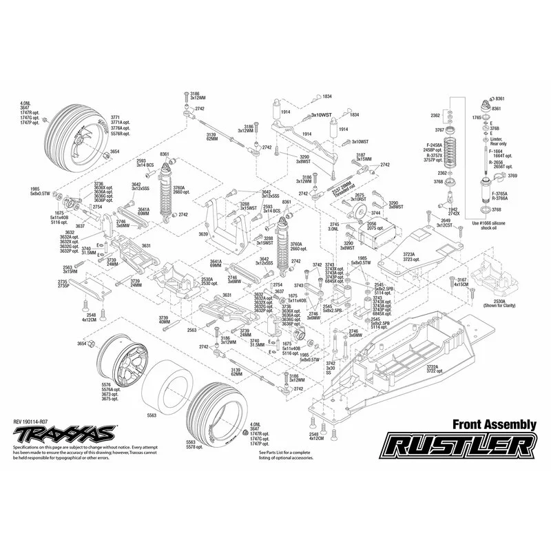 Traxxas Rustler 4x2 Spazzolato Con Batteria / Caricabatterie - immagine 9