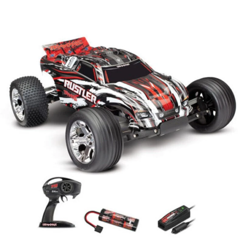 Traxxas Rustler 4x2 Spazzolato Con Batteria / Caricabatterie
